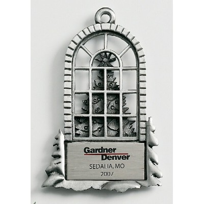 Marken Design Window w/ Tree Cast Ornament & Silk Screened Plate