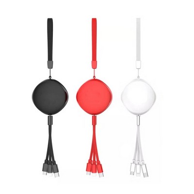 3-In-1 Retractable Phone USB Charging Cable
