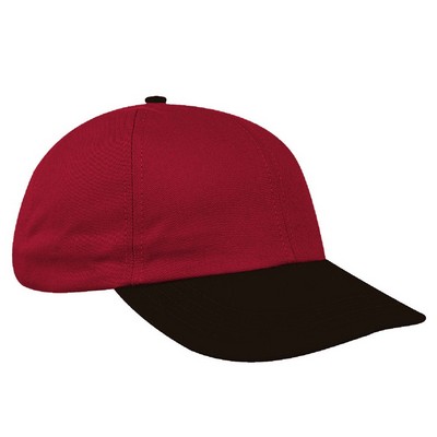 Two Tone Twill Snapback Dad Cap w/Embroidered Eyelets
