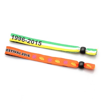 Cloth Event Wristband with Locking Bead