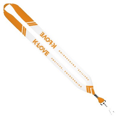 3/4" Dye-Sublimated Lanyard with Metal Crimp and Metal Swivel Snap Hook