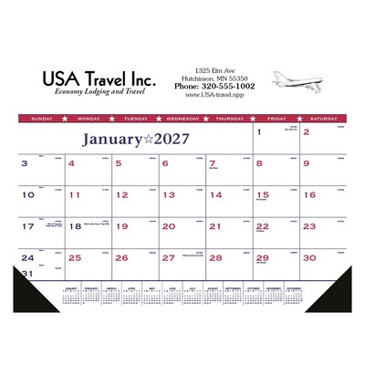 Triumph® Calendars Patriotic Desk Pad with Vinyl Corners
