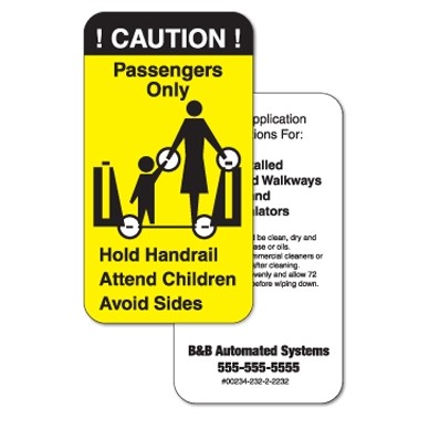 Tuf-Cal™ Yellow Vinyl Overlaminated Decal (57 to 73 Square Inches)