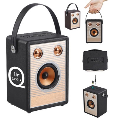 Wood and Aluminum Bluetooth Speaker w/ Dual Batteries