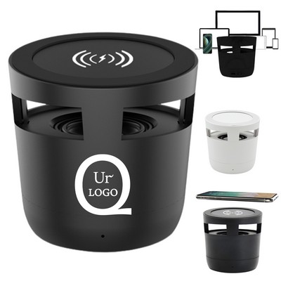 Compact Wireless Charging Bluetooth Speaker