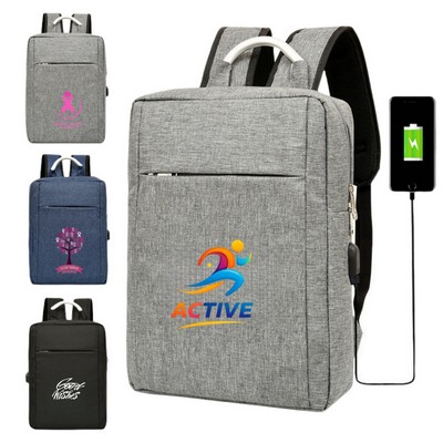 15.6" Travel Laptop Backpack with USB Charging Port