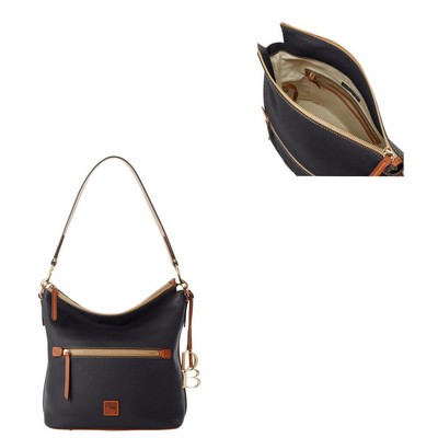 Dooney & Bourke Black Pebble Grain Large Sac Bag