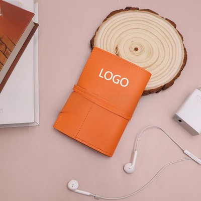 PU Leather Tech Roll Organizer