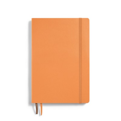 A5 Medium Hardcover Notebook - Apricot, Plain Pages