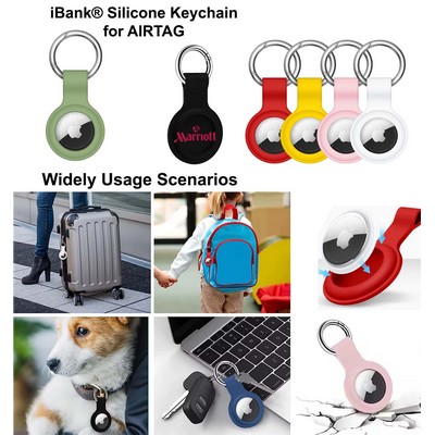 iBank ® AirTag-Compatible Silicone Keychain