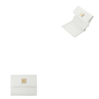Dooney & Bourke Saffiano Small Flap Wallet - Off White