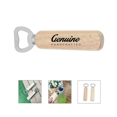 Rustic Wooden Beer Bottle Opener