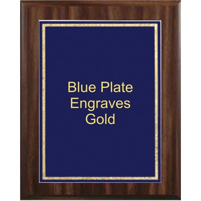 Cherry Plaque 5" x 7" - Blue/Gold 4" x 6" Florentine Frame Designer Plate