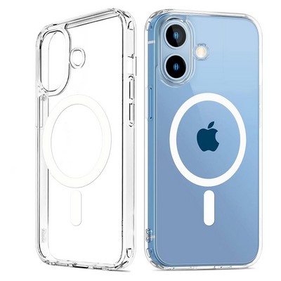 iPhone 16Clear Magnetic Charging Case w/TPU Bumpers