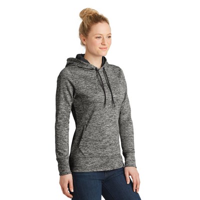 Sport-Tek Women's PosiCharge Electric Heather Fleece Hooded Pullover
