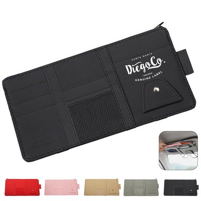 Car Organizer with Sunshade Pocket and Document Holder