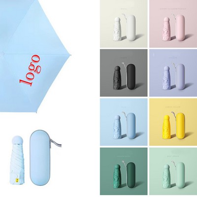 Mini 8 Folding Sun Umbrella with Case