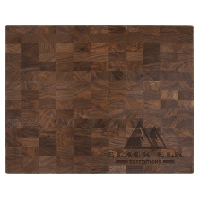 Walnut Butcherblock Cutting Board, 22" x 13" x 1 3/8"