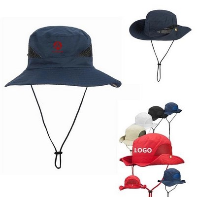 UV Protection Bucket Sun Hats Mesh Wide Brim