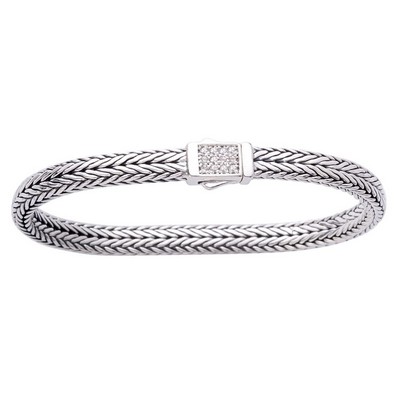 Jilco Inc Unisex Sterling Silver Sapphire Bracelet - 7.25"