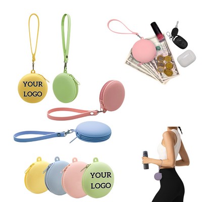 Silicone Coin Pouch With Wrist Strap