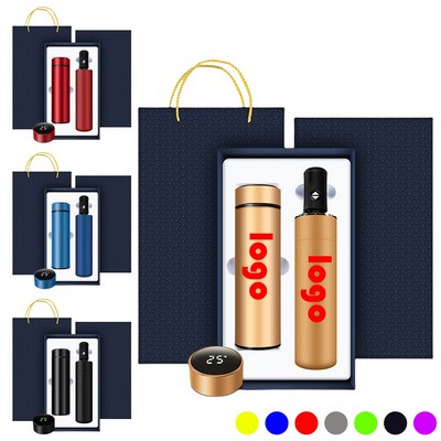 2-in-1 High Quality Umbrella and Thermos Business Gift Set