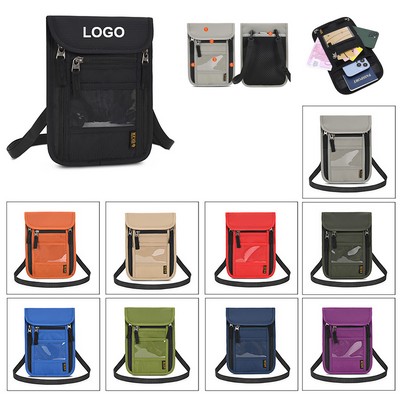 Travel Neck Passport Holder Wallet- By Sea