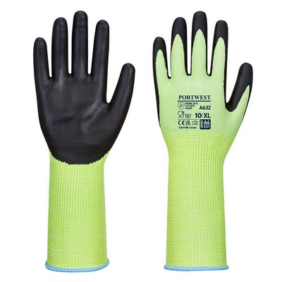 Extended Cuff Cut Green/Black Glove