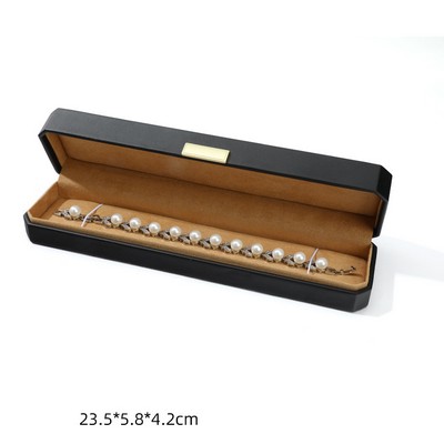 Octagonal Jewelry Boxes PU Leather Bracelet Boxes Gift Boxes Jewelry Case for Long Chain Bracelet