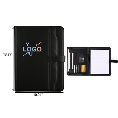 Leather A4 Portfolio Binder with Pad