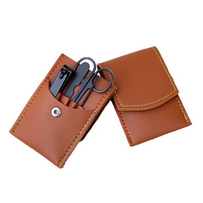 4Pcs Manicure Set with PU Leather Bag