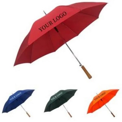 OVIDA Custom Straight Wooden Handle Umbrella