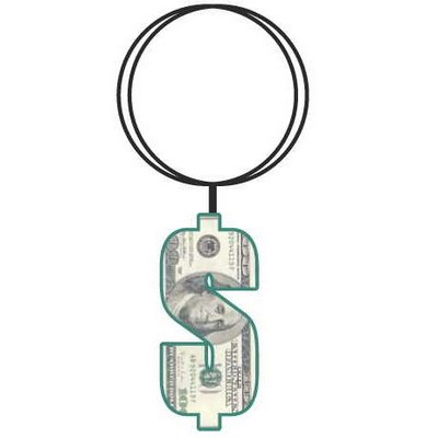 Dollar Sign $100 Bill Key Chain w/Clear Mirrored Back (4 Square Inch)