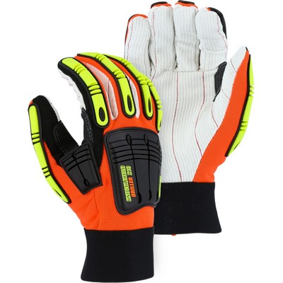 Majestic 21262HO Knucklehead Driller Mechanics Glove w Cotton Palm