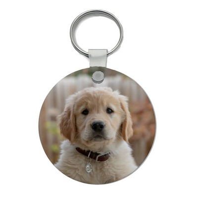 Round Wooden Keychain