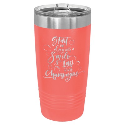 Polar Camel 20 oz. Coral Ringneck Tumbler with Slider Lid