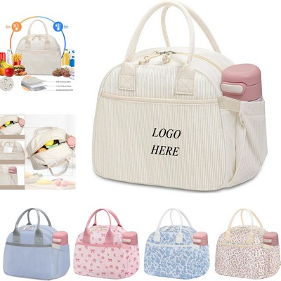 Corduroy Lunch Tote Bag for Professionals