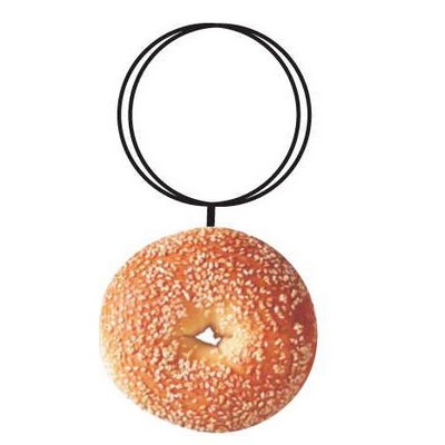 Sesame Bagel Executive Key Chain w/Mirrored Back (3 Square Inch)