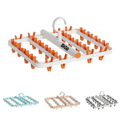 Clothes Drying Racks Foldable Clip Hangers