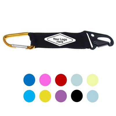 Carabiner Water Bottle Holder with Woven Strap