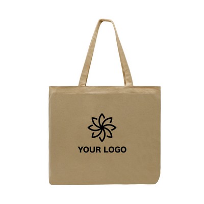 Long Handle Natural Canvas T Bottom Tote