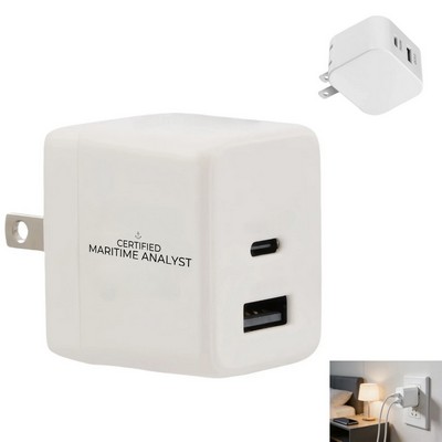 UL Listed 20 W Dual USB-A & C Wall Charger