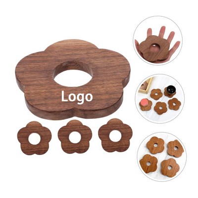 Heat Resistant Flower Shaped Wooden Coasters