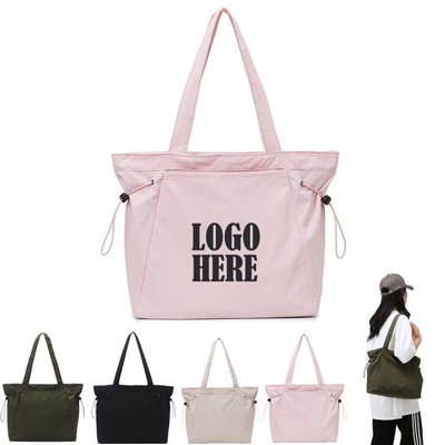Nylon Tote Bag Lightweight Zipper Gym