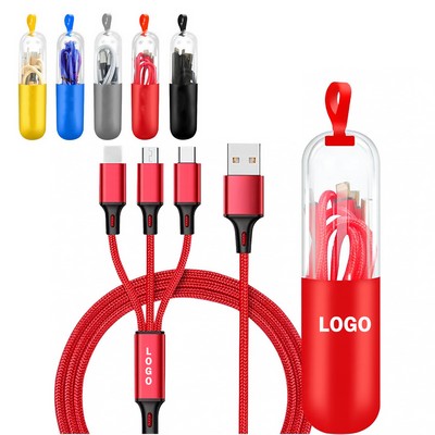 3-in-1 Charging Cable with Capsule Case