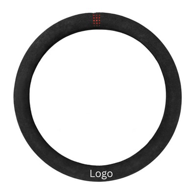 Universal Round Faux Suede Steering Wheel Cover (15")