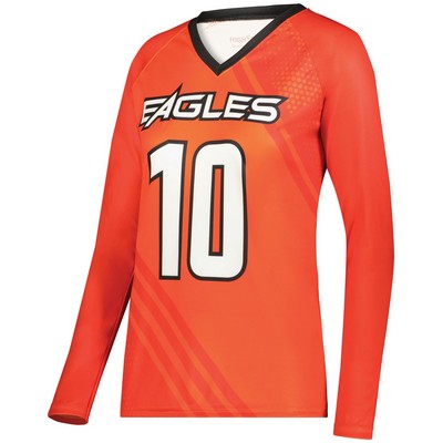 Ladies FreeStyle Sublimated Turbo Long Sleeve Volleyball Jersey