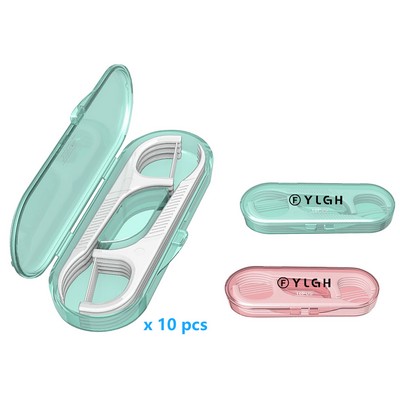 10 Pieces Detal Floss Picks with Case