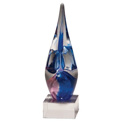 Blue & Violet Art Glass on Base - AGAR101