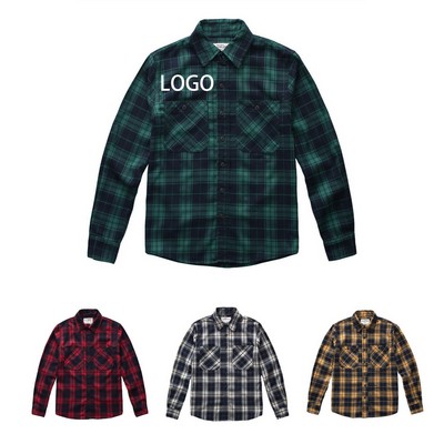 Long Sleeve Plaid Flannel Casual Shirts